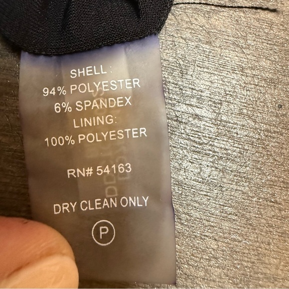 DKNY Black Sheath Midi Dress V-Neck Sleeveless with Gold Back Accents - Picture 9 of 9